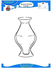 Çocuklar İçin Sürahi Boyama Sayfaları 